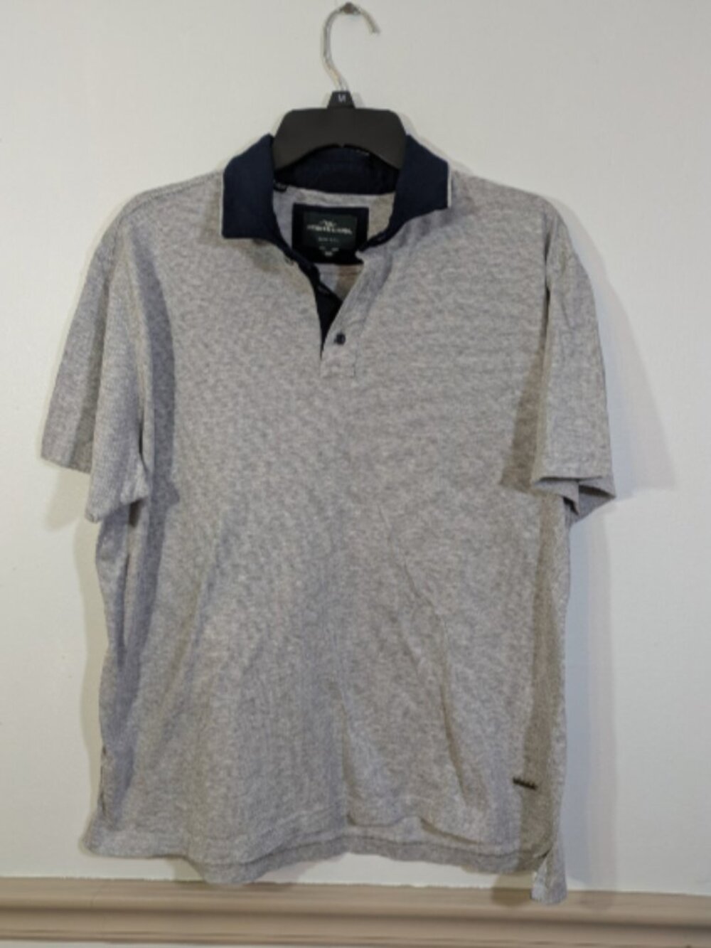 Men's Gray Textured RODD & GUNN Classic Sports Fit Polo Shirt size 2XL